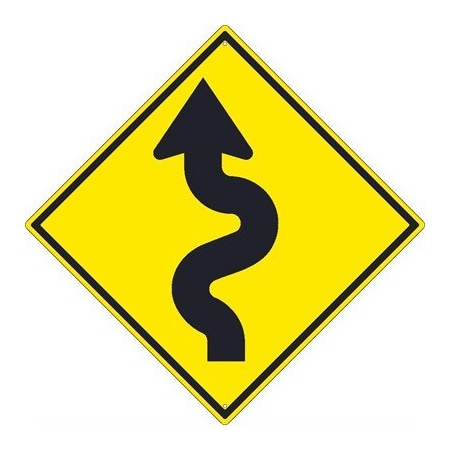 NMC Winding Road Arrow Left Sign TM241K